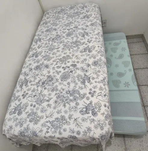 Bicama de solteiro com baú e dois colchões Ortobom