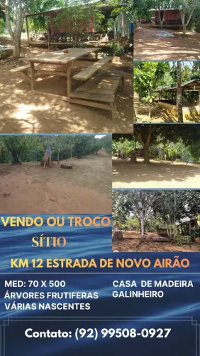 Vendo ou troco sítio em novo airão 