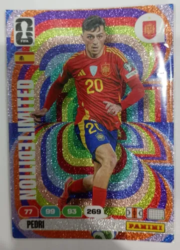 Card Adrenalyn Limited Edition jogador espanhol PEDRI - Copa 2026