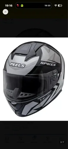 Capacete Para Moto Fechado Peels Spike 2 1st Prata / Preto Brilhante Tamanho 58