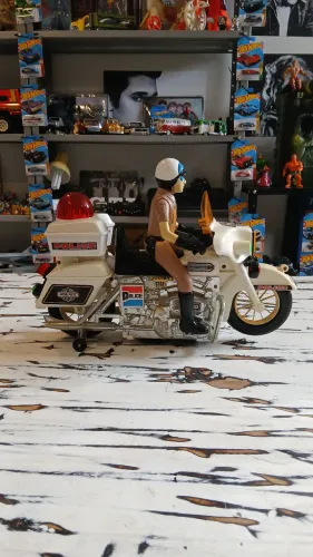 Moto Policial Chips Highway Patrol Jumbo. Dos anos 80. Funcionando 
