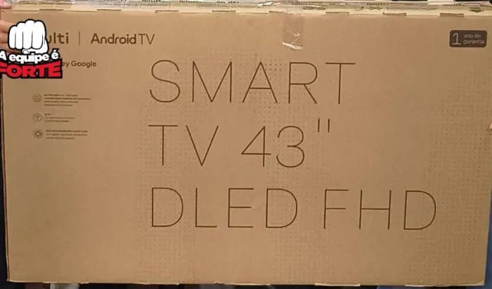 TV 43" SMART NOVA Full HD 1920 - Lacrada na caixa.