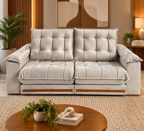 Sofa Retrátil e Reclinável Barcelona 2,30cm (NOVO A PRONTA ENTREGA) | VIVA MÓVEIS