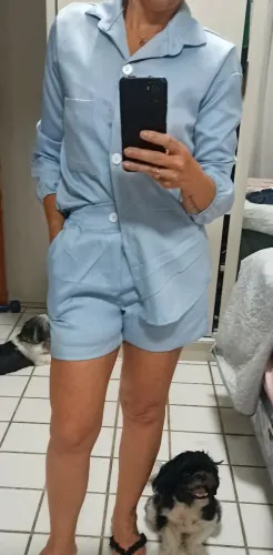 Conjunto shorts e camisa