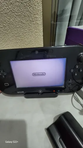 Controle Wii U GamePad Preto Original + Fonte / Base Charger