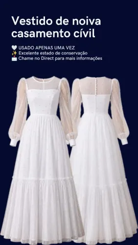 Vestido de noiva casamento cívil