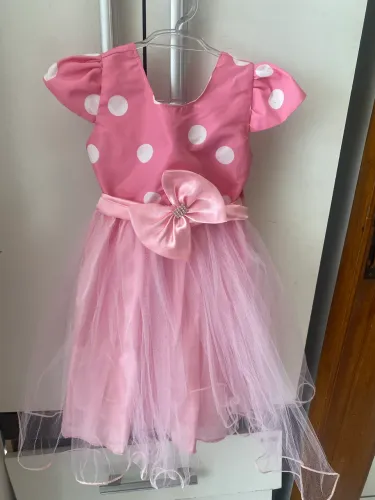 Vestido fantasia Minnie rosa