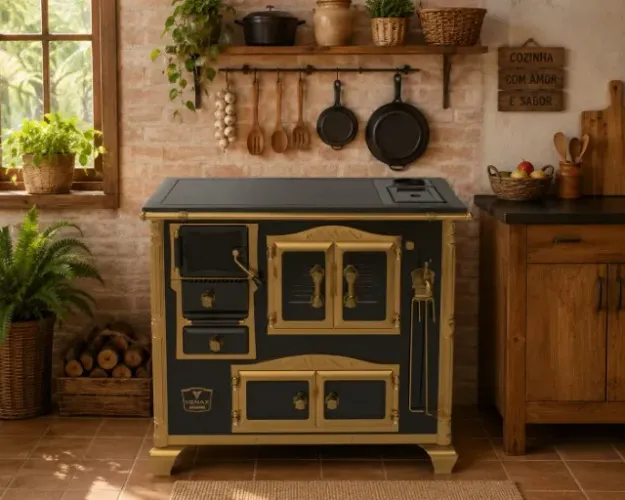 Super Promoção, Fogão N 2 Com Chapa Vitroceramica, Caldeira e Gabinete, Peça De Mostroario