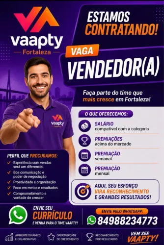 Anúncio vaga de emprego