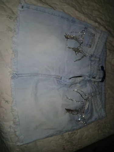 Saia jeans com stress 38 reais
