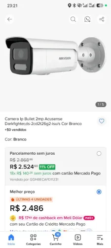 Câmera hikvision acusense novas
