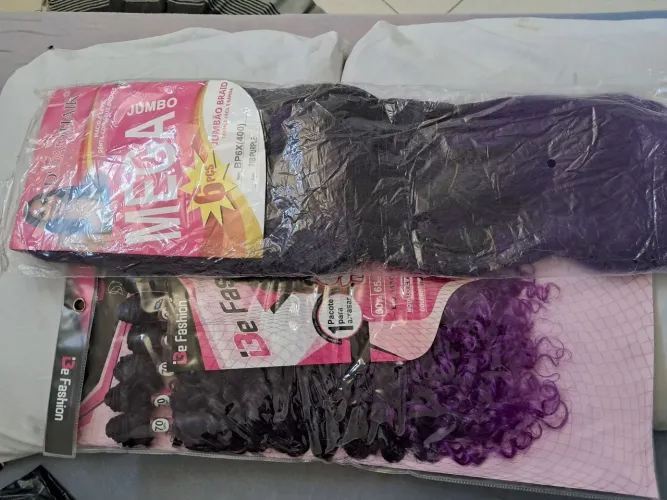 Kit Goddess braids (jumbão Mega Jumbo + bio nanofibra) cor roxa