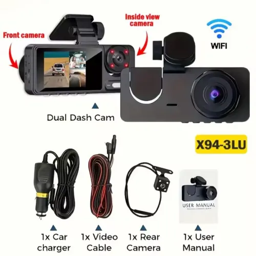 Camera veicular interna carro + cartão 128gb