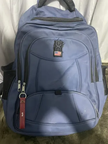 Mochila Grande Azul com Compartimento para Notebook e 4 Divisórias