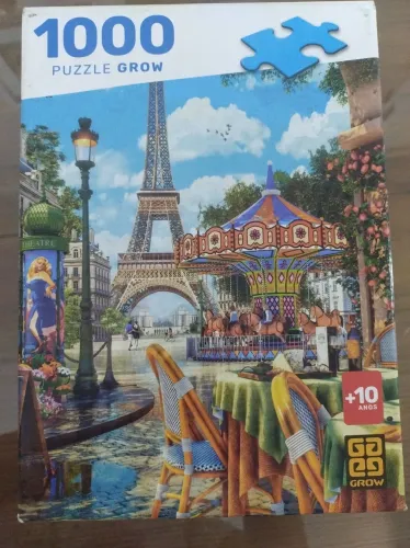 Quebra cabeça 1000 peças da Grow Bistrô em Paris Completo!