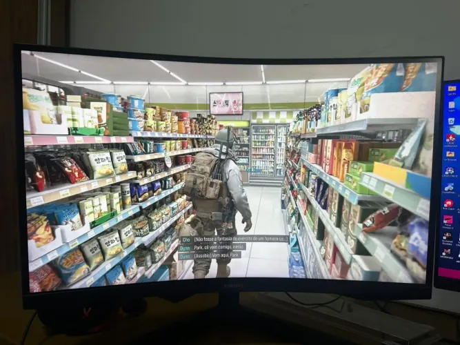 Monitor Samsung Odyssey G5, monitor gamer curvo de 27 polegadas, QHD, 165Hz