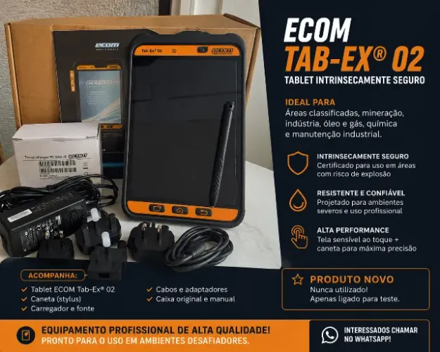 Tablet ECOM Tab-Ex 02 Intrinsecamente Seguro - Novo