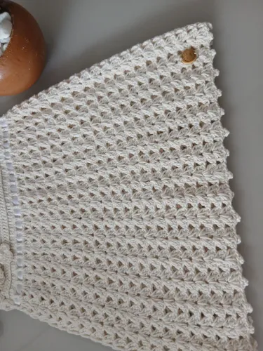 Vestido de recém nascido de croché