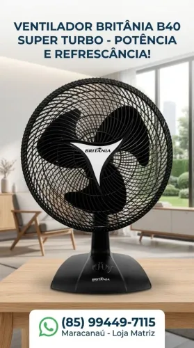Ventilador Britânia B40 Super Turbo Silencium 40cm (Motor Novo)