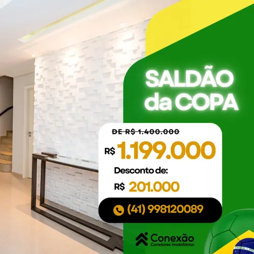 Sobrado para Venda em Curitiba, Vista Alegre, 3 dormitórios, 3 suítes, 5 banheiros, 3 vaga