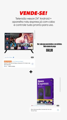 TELEVISÃO WEYON 20? + ROKU EXPRESS