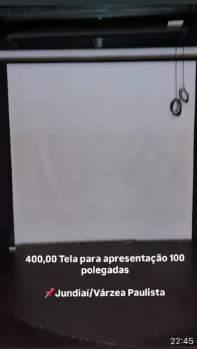 400,00 Tela para apresentação 100 polegadas