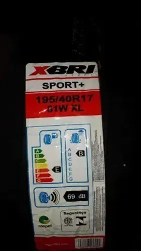 PNEU XBRI 195/40R17 81W SPORT+ EXTRA LOAD - R$ 399,00 und