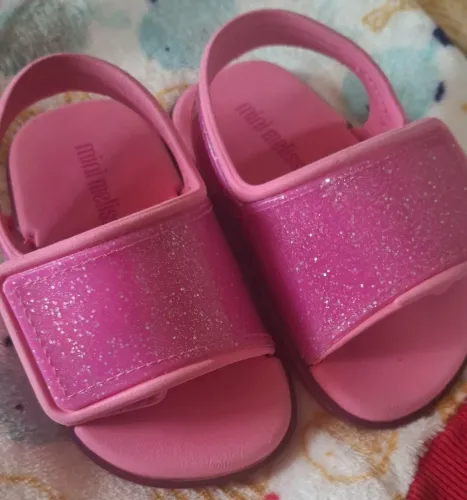 MINI MELISSA ROSA GLITTER  - TAMANHO:20/21