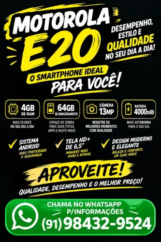 VENDO MOTOROLA E20 SEMI NOVO