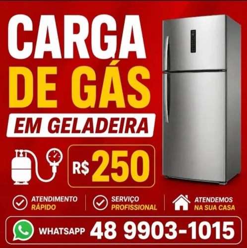 Gás em geladeira