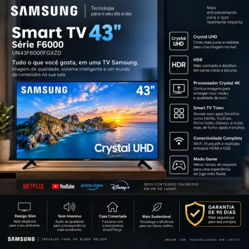 Smart TV 43" 4K - Samsung