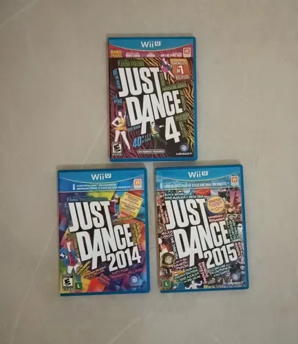 3 jogos Just dance Originais Nintendo Wii U novíssimos tudo por 99