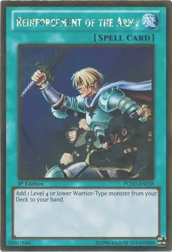 Yugioh!!! Reinforcement Of The Army PGLD-PT058 Premium Gold Rare