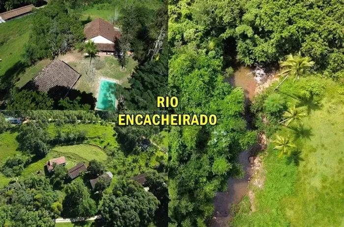 Barrozo Imóveis - Sítio paradisíaco de 160.000 m² rio encachoeirado formando piscinas nat
