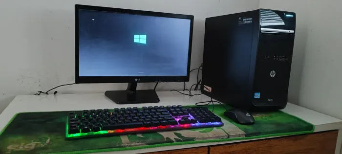 Computador HP completo i7 2600 8gb ram SSD 120+ HD 500 windows 10 Monitor LG 20