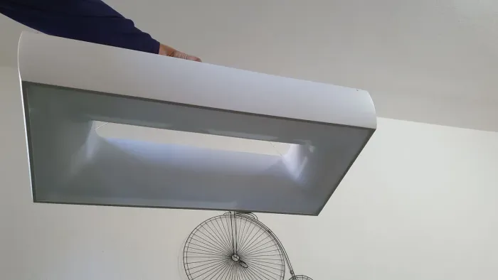 Lustre Pendente Branco Retangular
