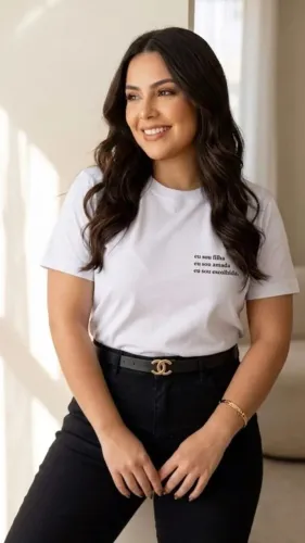 Camiseta feminina cristã Eu sou filha eu sou amada
