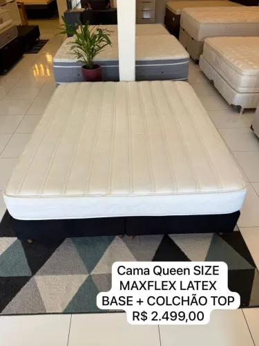 Cama QUEEN SIZE MAXFLEX LÁTEX SEMINOVA TOP - ENTREGAMOS