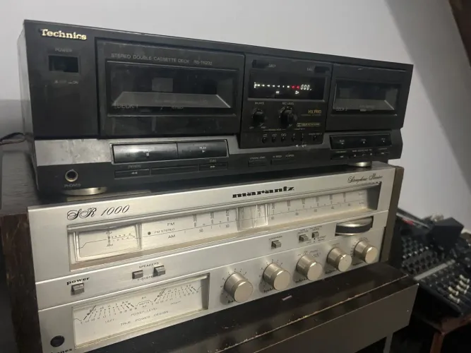 Marantz e toca fita duplo techinics