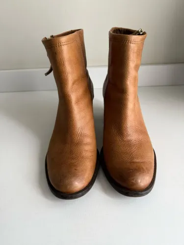 bota dumond couro legítimo bege caramelo 39