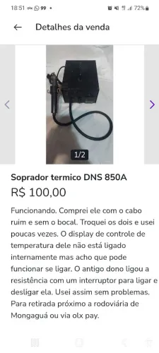 Soprador termico DNS 850A