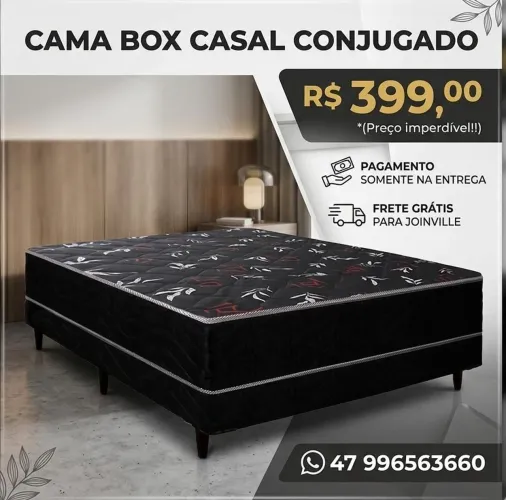 Vendo cama box casal conjugado novo 