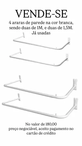 4 Araras de parede por 130