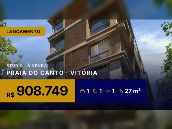 Studio Garden na Praia do Canto: um investimento seguro e valorizado!