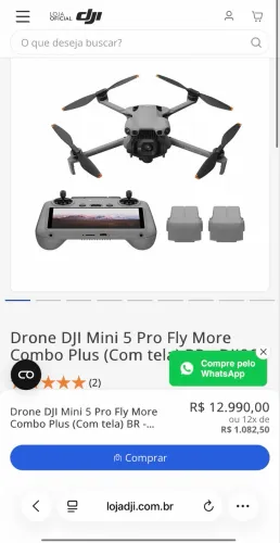 Drone DJI Mini 5 Pro Fly More Combo Plus (Com tela) BR - DJI068
