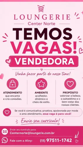 Vaga de Vendedora