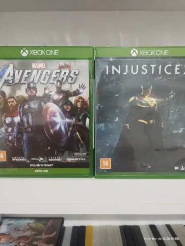Combo 2 Jogos Xbox One - Injustice 2 + Avengers - Excelente Estado - Oportunidade