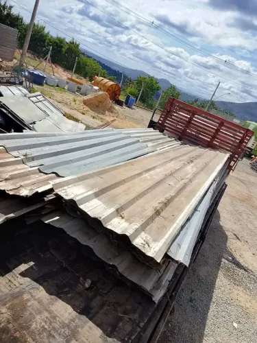Telhas de zinco para fechamento