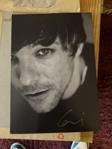 louis tomlinson poster autografado a4 imagem ilustrativa