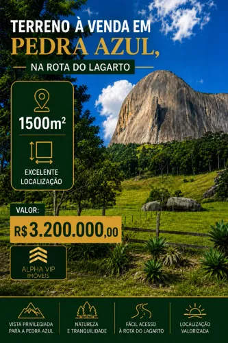 Terreno à venda, 1500 m² por R$ 3.200.000,00 - Pedra Azul - Domingos Martins/ES
